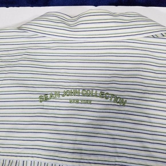 Sean John Striped Long Sleeve Casual Button Up - Picture 11 of 11